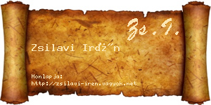 Zsilavi Irén névjegykártya